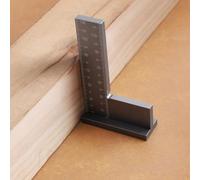 Righello angolare di 90 gradi per carpenteria a forma di L in lega di alluminio quadrato strumento di misurazione con doppia scala metrica e imperiale 130 x 80 mm per la lavorazione del legno e