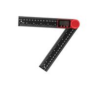 Righello Angolare Digitale 2 in 1, Plastica Leggera, Misuratore Angoli con Display LCD, Compatto e Portatile - Blocco 360 Gradi, Misura Precisa per Disegno e Misurazione (200 mm)