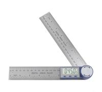 Righello angolare digitale a 360 gradi con display LCD, strumento di misurazione in acciaio inossidabile per la lavorazione del legno e il disegno, sistema metrico e imperiale