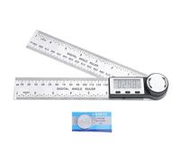 Righello angolare digitale - Ricerca angolare digitale, calibro smussato scorrevole, in acciaio inossidabile, alta precisione ± 0,3 °, funzione di blocco, alimentato a batteria, strumenti di