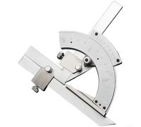 Righello angolare in acciaio inox resistente che offre una precisione da 0 a 320 gradi per applicazioni di ingegneria industriale con marcature incise trasparenti e componenti rimovibili versatili per