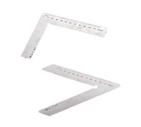 Righello angolato ergonomico in acciaio inox, design resistente per una lavorazione accurata del legno, disegno tecnico, multiuso, righello angolato per la lavorazione del legno