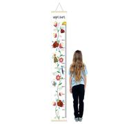 Righello Appeso per Misurare l'Altezza dei Bambini | Grafico Crescita con Design Adorabile | Decorazione Murale Rimovibile e Riutilizzabile | Regalo Perfetto per Ragazzi e Ragazze (Fiore)