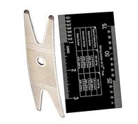 Righello Azione Nero, Set 1 Corde per Strumenti a Corda | Acciaio Inossidabile, Misura Altezza Corde, Lettura Precisa, Formato Compatto da Riporre