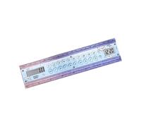 Righello calcolatrice con orologio LCD, scala di misurazione da 15 cm/15 cm e schermo a 8 cifre, per lavoro e compiti a casa, righello dritto per studiare