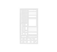 Righello cancellabile per calendari, per annunci personali, lavoro, studio, con design pratico e strumento per stencil multifunzione