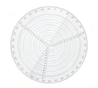 Righello circolare trasparente con marcature da 5 mm, per la lavorazione del legno, strumenti per tornio, disegno circolare, calibro di misurazione per metallo, vetro, plastica (B)