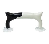 Righello con manico di precisione, con impugnatura antiscivolo, con doppia ventosa, posizionamento sicuro di precisione, facile da montare, strumento da cucito per artigianato e studio (bianco e nero)