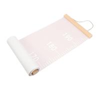 Righello Crescita Bambini da Parete Rosa, Misura Altezza e Ricorda Crescita | Legno e Tessuto, Installazione Semplice, Si Arrotola per Riporlo, per Camera da Letto e Soggiorno