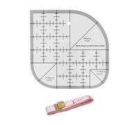 Righello Curvo e Morbido per Stencil e Cucito Patchwork - Set di Strumenti con Bordi Rotondi e Angolare Antiscivolo