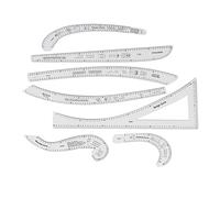 Righello Curvo Francese, 7 Pezzi Righello da Cucito Set su Misura Set di Righelli Curvi Scala Trasparente Set di Righelli per Design di Modelli di Moda Righello da Cucito