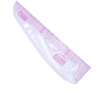 Righello curvo francese, strumento per cucito, multifunzione, scala trasparente