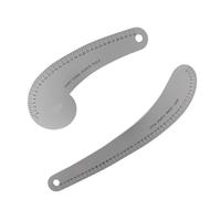 Righello curvo in metallo for cucito for design di moda, modellistica e sistema metrico 32 cm 48 60(32cm and 48cm)