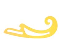 Righello Curvo in Plastica Gialla per Cucito e Modellistica | Sagome Multiple per Curve, Aiuto Allineamento Motivi, Superficie Liscia senza Sbavature, Bordi Morbidi