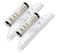Righello da 15 cm, 2 righelli paralleli di misurazione, multiuso | Righello in plastica, per disegnare, bilanciare, per artisti, architetti, ingegneri