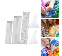Righello da 3 pezzi, righello Mesh con griglie vuote e strumenti di correzione