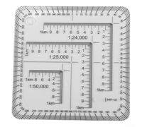 Righello da 7 cm con scala chiara per la costruzione e l'apprendimento geografico