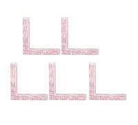 Righello da Cucito a L in Plastica Trasparente, Set 5 Pezzi, Alta Precisione e Scala Chiara - Multiuso per e Modellisti, Perfetto per Taglio e Modelli Sartoriali