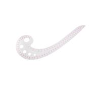 Righello da cucito curvo Righello lungo trasparente a forma di virgola Design su misura in plastica Scala di classificazione curvo a forma di virgola da cucito curva metrica