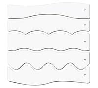 Righello da cucito trasparente, strumenti per trapuntatura, guida al taglio in acrilico, set di modelli di precisione per trapuntatura da 26 x 9 cm, kit portatile per cucito, strumento artigianale con