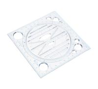 Righello da Disegno Geometrico Multiuso in Plastica per Studenti Tecnici | Scala Chiara, Presa Ergonomica, Misurazione Precisa, per Progetti Accademici e Tracciati Circolari
