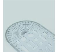Righello da disegno per incidenti stradali, per indagini, in plastica trasparente, multifunzione, con scala accurata, 27,3 x 10 cm