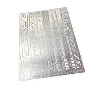 Righello da intaglio multifunzione 12 in 1 con linea di scritti, stencil per modellisti, hobbisti, set di righelli da intaglio