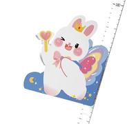 Righello da parete per misurare la crescita con ciondolo magnetico a di coniglietto, calibro rimovibile da 65 a 183 cm, per la decorazione della stanza dei bambini