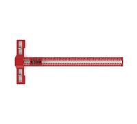 Righello da scrittura con cursori ispessiti stabilizza la base per un posizionamento stabile e lunghezza regolabile nelle attività di lavorazione del legno, scrittura multifunzionale