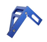 Righello da Tracciatura Triangolare per Falegnameria, 45 90 Gradi | Lega di Alluminio Blu, Scala Facile da Leggere, Misurazione Precisa, per Metallo e Costruzione
