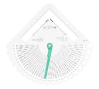 Righello Densità in Acrilico per Cucito e Maglia, Fan Shaped | Scala Doppia Chiara, Bordi Arrotondati e Superficie Liscia, per Punti, Calcolo Rapido e Lavori Fai da Te