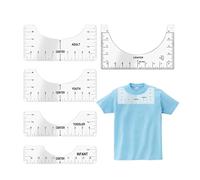 Righello di allineamento per t-shirt, guida righello per t-shirt | Guida alla camicia a collo rotondo,Guida strumento di allineamento Regole per magliette Misura vestiti, davanti e dietro