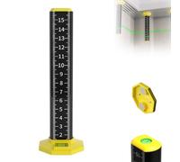 Righello di altezza per piastrelle da soffitto e pavimento, 2024 nuovo righello di misurazione doppio uso con base magnetica, piastra di destinazione laser lunga 16 cm con base magnetica, righello