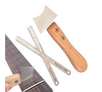 Righello di chitarra, Guitar Straight Edge | Acciaio inossidabile degli strumenti LUTHIER - Misurazione dello strumento di livellamento, raschietto a fessura portatile con per impugnature in legno per