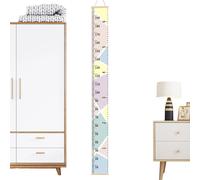 Righello di crescita - Tabella di misurazione 'altezza da appendere, decorazione da parete in legno, striscia in tela per registri della crescita dei bambini, strumento di misurazione leggero per