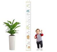 Righello di crescita - Tabella di misurazione 'altezza da appendere, decorazione da parete in legno, striscia in tela per registri della crescita dei bambini, strumento di misurazione leggero per