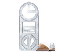 Righello di geometria matematica - Strumenti di misurazione, modello di disegno per bambini | Strumenti di disegno geometrici multifunzionali, righello geometrico per la misurazione del disegno