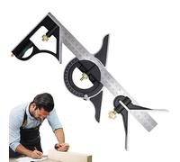 Righello di Misura Angoli Multipli per Precisione, Alta Precisione, ad Angolo Retto Regolabile e Combinata, Strumento Multifunzione Per Ingegnere Carpentiere Misura e Tracciamento