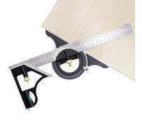 Righello di Misura Angoli Multipli per Precisione,Grande Precisione,Squadra ad Angolo Retto Regolabile e Combinata | Strumento Multifunzionale per Progetti di Ingegneria, Carpenteria e Menuiseri