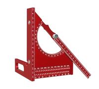Righello Di Misura Multi-Angoli | Goniometro Triangolo in Lega di Alluminio - Ergonomico Antiscivolo per Carpentiere, Strumenti di Costruzione Antiruggine per Produzione di Armadi e Taglio di Chev