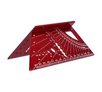 Righello di Misura per Legno, Squadra in Alluminio Leggero, Angoli 45 e 90 Gradi, Precisione, 150mm Rosso - Alta Durabilità, Lettura Chiara, Efficienza nel Lavoro del Legno