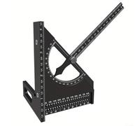 Righello di misurazione 3D con regolazioni angolari senza cuciture per una maggiore efficienza di lavoro in falegnameria (pollici) nero