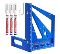 Righello di misurazione 3D, quadrato multi-angolo per falegnameria, in lega di alluminio, per la lavorazione del legno, righello triangolare per misurazioni accurate
