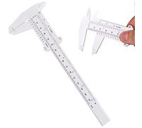 Righello di misurazione calibro sopracciglio doppia scala, calibro scorrevole plastica trucco permanente sopracciglio righello dello stencil sopracciglio pinza riutilizzabile misurare le sopracciglia