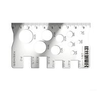 Righello di misurazione compatto e a vite in acciaio inox con scale di passo precise per misure da M1 4 a, adatto per varie attività meccaniche ed elettriche (L-Size)