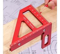 Righello di misurazione multi-angolo 3D, goniometro quadrato in lega di alluminio 45°/90°, per la lavorazione del legno, righello da disegno, strumento di misurazione di precisione per lavorazione del