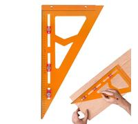 Righello di misurazione multi-angolo, falegname quadrato del tetto,Goniometro triangolare 2 in 1 - Regola di marcatura per ingegnere falegname, misura del righello triangolare, regola di marcatura di