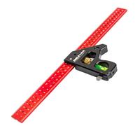 Righello di misurazione multi-angolo regolabile quadrato combinato da 15, 8 pollici Quadrato combinato in alluminio resistente con fiala a bolle - Combinazione