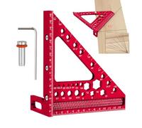 Righello di misurazione multi angolo, strumento di inquadratura 3D da falegname, righello di misurazione di precisione da 30,5 cm, con design pieghevole, strumento in lega di alluminio con blocco