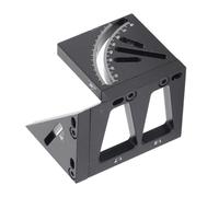 Righello di Misurazione Multiangolo Quadrato in Lega di Alluminio per la Lavorazione del Legno 3D Goniometro Quadrato Carpentiere 45 Gradi 90